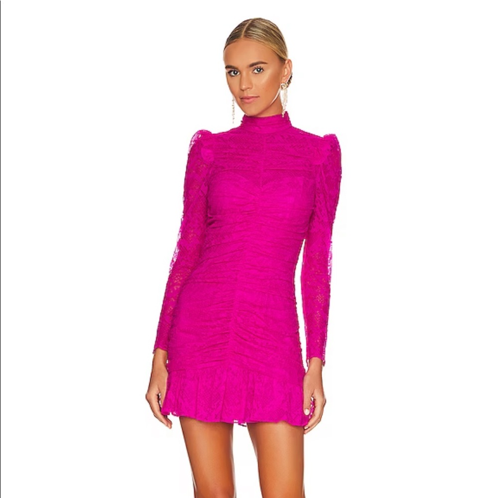 Saylor Marcey Mini Dress in Fuscia